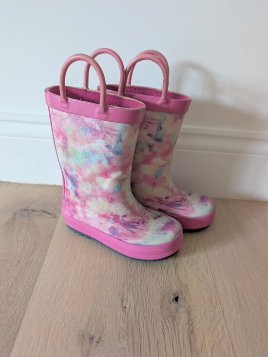 Cat & Jack Other - Cat & Jack Lennon Rain Boots, Pink Purple Tie Dye Girls Toddler Size 7